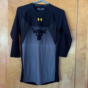 Under Armour mens Project Rock 3/4 sleeve shirt size Small